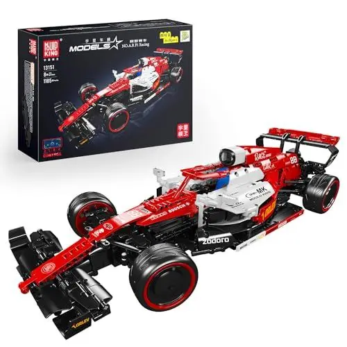 Produktbild: Mould King 13151 Technik Speed Champion Ferngesteuert Formel 1 Rennwagen Bausteine Klemmbausteine Auto Sammlerstück Spielzeugauto Für Fans Erwachsene(1185 Teile)
