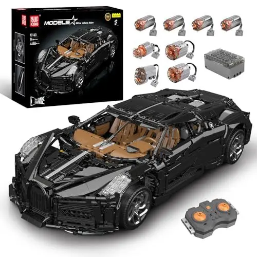 Produktbild: Mould King 13163 Technik für Chiron Modellauto-APP Ferngesteuert elektrisch Bausatz im Maßstab 1:8 Super-Sportwagen, Technologie Mechanische Gruppe Auto Klemmbausteine Bausatz (3599 Teile)