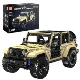 Produktbild: Mould King 13184 Technik Ferngesteuert Offroad Klemmbausteine Geländewagen Bausteine Wrangler Offroader-Fahrzeug Mit Motor für 14+ Erwachsene und Kinder (3621 Teile)