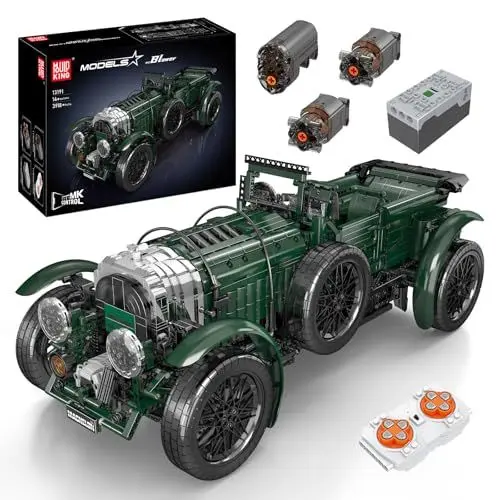 Produktbild: Mould King 13191 MOC Technik ferngesteuert britischer Oldtimer Modell 1930er Blower Technologie Klemmbausteine Bausatz APP Elektrischer Oldtimer Geschenke für 8+ Jahre alte Jungen（3918+ Teile）