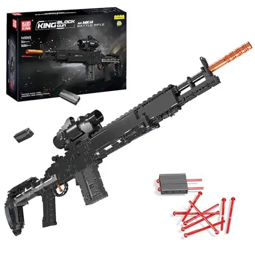 Produktbild: Mould King 14026 Kampfgewehr Bausteine Spielzeug, 1606 Stücke Technik Bauset Pistole Bausteine Schießwaffe Modell