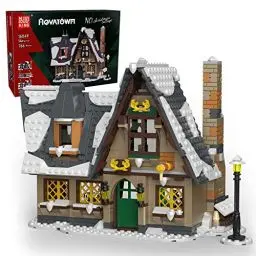 Produktbild: Mould King 16049 Weihnachten Haus Weihnachten 2024,MOC Klemmbausteine Bausatz 766 Teile Weihnachtshaus Modular Streetview Building Blocks Haus Modellbau Set Lernspielzeug