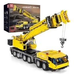 Produktbild: Mould King 17013H Technik Kran Bausteine Modell, 4460 Teile Fernbedienung und App Doppelsteuerung Kran LKW Modell mit 5 Motoren, DIY Kranwagen Spielzeug Modellbausatz, Beigefügt