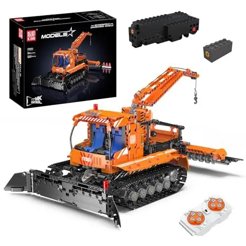 Produktbild: Mould King 17051 Technik Ferngesteuert Schneefahrzeug Modell, 1241 Teile MOC Snow Groomer APP Technologie Kettenfahrzeug Klemmbausteine Bausatz Spielzeug für Kinder/Erwachsene ab 8 Jahren