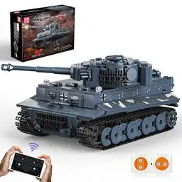 Produktbild: Mould King 20014 Technik Panzer Bausteine Modell, Ferngesteuert Tank mit Fernbedienung und App Dual Control, Panzer Spielzeug Bausatz für Erwachsene und Kinder