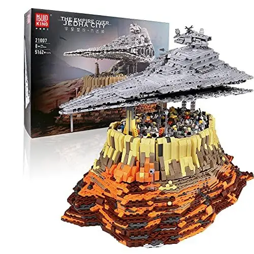 Produktbild: Mould King 21007 Technik Sternenzerstörer Modell, 5162 Teile Groß UCS Super Star Destroyer MOC Klemmbausteine Bauset Kompatibel mit Sternenzerstörer Reich von Jedda, Ab 8 Jahren