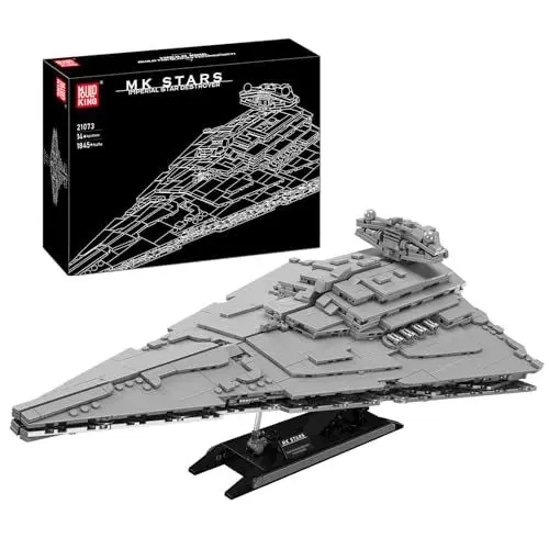 Produktbild: Mould King 21073 Technik Imperial Sternenzerstörer Bausatz, MOC Star Fighter UCS Collection Series, Raumschiff Spielzeug, 1845 Teile Klemmbausteine Bauset Kompatibel mit Star Destroyer