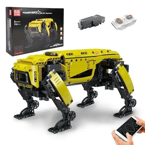 Produktbild: Mould King Technik Mechanischer Hund Bausteine Modell, 936 Teile Ferngesteuerte Roboter Hundespielzeug für Erwachsene und Kinder, DIY Bauset als Spielzeug/Geschenk/Sammlerstücke