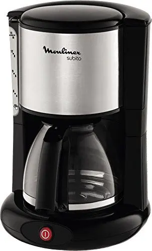 Produktbild: Moulinex FG360811 Glas-Kaffeemaschine Subito edelstahl Matt, Schwarz, 15 Tassen
