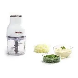 Produktbild: Moulinex Moulinette Essential DJ5201 3-in-1 Zerkleinererer, Mixen und Schneiden, Druckdeckel-System 300 W, Fassungsvermögen 0,4 l