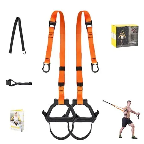 Produktbild: Moulyan Schlingentrainer,Schlingentrainer Sling Trainer Set mit Türanker Einstellbar Fitness Zuhause Suspension,mit Großem Griff Türankerbefestigung Tragtasche, Übungsanleitung for Homegym