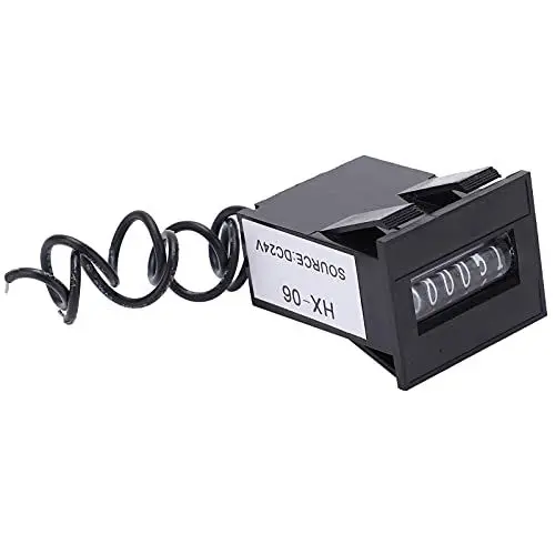 Produktbild: MOUMOUTEN Elektromagnetischer Zähler HX-06 – 6-stelliger elektronischer Industrie-Summierer für genaue Impulszählung, elektronischer Zähler (24V)