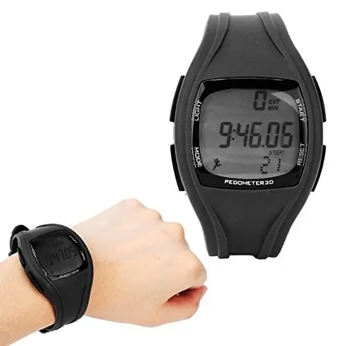 Produktbild: MOUMOUTEN wasserdichte Digitaluhr – Sport-Armbanduhr, Laufuhr, Sport-Smartwatch mit Schrittzähler, stoßfestem Design und EL-Hintergrundbeleuchtung (9105 schwarz)