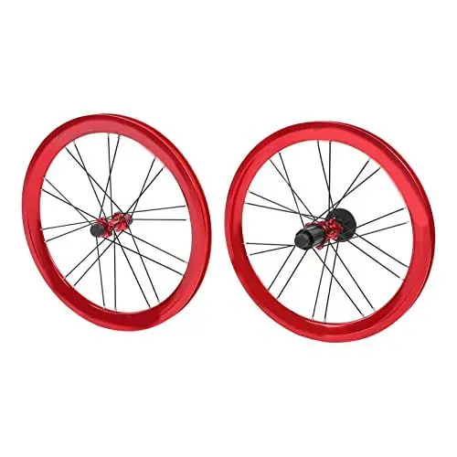 Produktbild: Mountainbike Laufradsatz, Vorne 2 Hinten 4 Lager Fahrrad Laufradsatz Gute Verarbeitung für Mountainbike(rot)