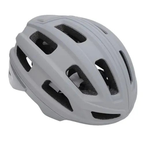 Produktbild: Mountainbike-Helm, Verstellbarer Fahrradhelm, Klettverschluss, Leicht, Herausnehmbares Innenfutter, 21 Belüftungslöcher (Grey)