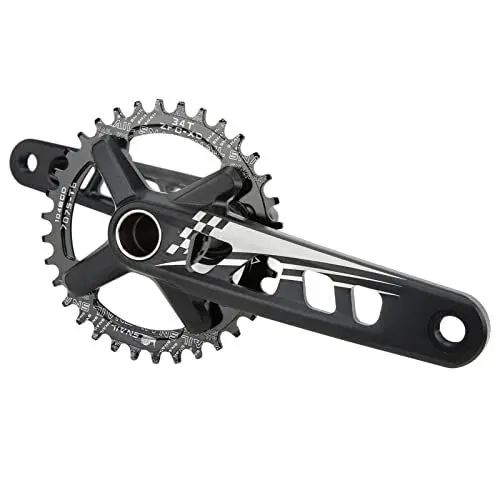 Produktbild: Mountainbike-Kurbelgarnitur, 34-Tonnen-Aluminiumlegierung, Hohl, Integriertes Kettenblatt, MTB-Kurbelarm-Set, Professionelle Hochpräzise MTB-Kurbelgarnitur, Fahrradteile, Kompatibel mit 8, 9, 10, 11,