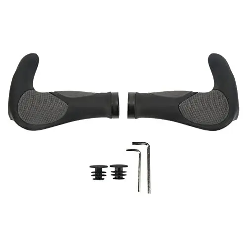 Produktbild: Ergonomische Fahrradlenkergriffe, Stoßdämpfende Mountainbike-Griffe mit Clip-Verschluss aus Aluminiumlegierung