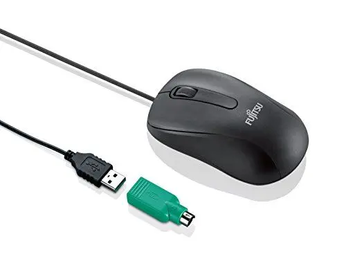 Produktbild: Fujitsu Mouse M530 Black 1200 DPI PS2 Adapter 1.85 m USB Leitung, schwarz