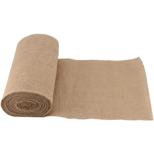 Produktbild: MOUYAT Sackleinen-Stoffrolle, 30 cm x 15 m, Tischläufer aus natürlicher Jute, Tischläufer für Bastelarbeiten, Dekoration und DIY-Projekte
