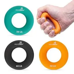 Produktbild: MoveRays Handgriffstärker und Trainer - Unterarm Finger Handgrifftrainer, Silikonringe für Muskeltraining Sport, Klettern, Bouldern, Fitness