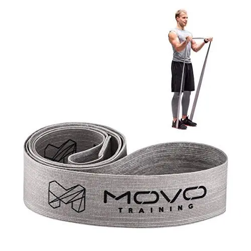 Produktbild: MOVO Fitness Power Band | 100 x 5 cm | Resistance Gymnastik Sport Training Bänder | Für stabile Muskulatur | Widerstandsband für Krafttraining | Waschmaschinenfest | Latexfrei | Optimum/Hard