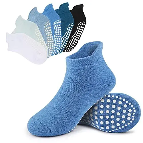 Produktbild: Mowenti Stoppersocken Jungen ABS Baby Socken Antirutschsocken 6 Paar Mädchen 1-3 Jahre Kleinkind Krabbelsocken Kinder Bunt_3 Kurze