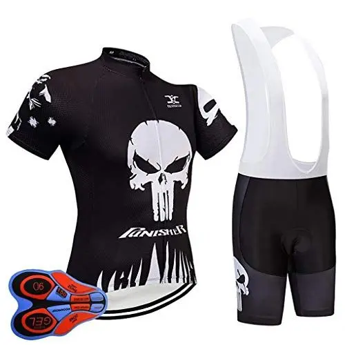 Produktbild: Moxilyn Fahrradtrikot Kurzarm Set für Herren Radtrikot T Shirt Radsport Radtrikot Set Fahrrad Trikot Kurzarm+Radhose mit 20D GEL,Ursprüngliche Gaze Radjacke und Radhose,Cycling Jersey Radtrikot