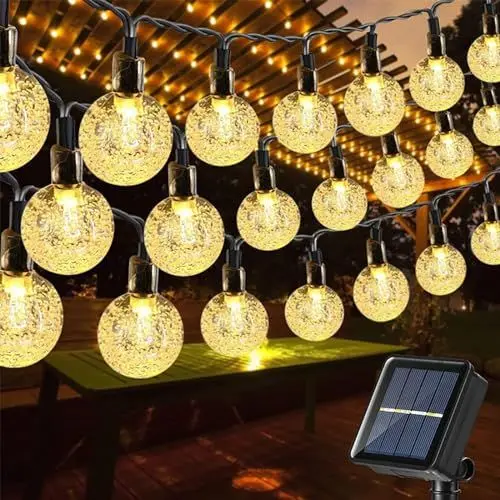 Produktbild: Moxled Solar Lichterkette Aussen 100 LED, 17M Lichterkette Außen Solar Wasserdicht, 8 Modes Solar Lichterkette Außen für Garten, Terrasse, Balkon, Partys (Warmweiß)