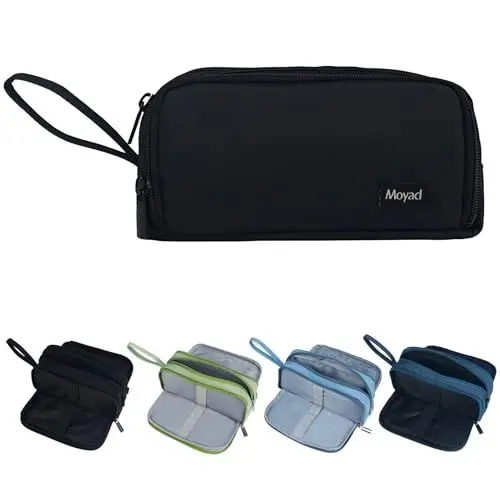 Produktbild: Moyad Federmäppchen Schwarz Federtasche Leinwand Schlampermäppchen Mit Reißverschluss Single Etui Federmappe Stiftemäppchen Organizer Für Teenager Mäppchen Jungen Mädchen Etui Schule
