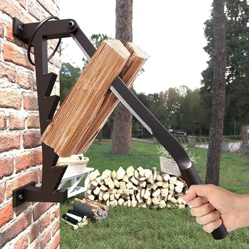 Produktbild: MOZMY Manueller Holzspalter Wandhalterung Anzündspalter Brennholzspalter Wandmontierter Handholzspalter Arbeitssparend Holzspaltwerkzeug Outdoor-Camping Anzündholz Spalten Werkzeug