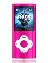 Produktbild: MP3 Player mit 32GB MicroSD Speicherkarte, Tabmart MP4 Musik Player Unterstützung Audio Player Media Player FM Radio E-Books Lange Akkulaufzeit 1,81 Zoll Farbdisplay Musik Player Rot