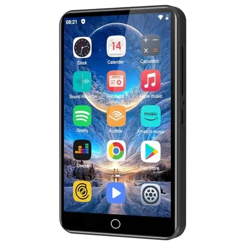 Produktbild: MP3 Player mit Spotify, ZAQE 80GB MP3 Player mit Bluetooth und WLAN，MP3-Player mit Amazon-Musik, hörbar, Deezer, 4 Zoll Touchscreen,MP4-Player für Kinder(schwarz)