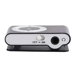 Produktbild: MP3-Musik-Player-Set, Tragbarer Digitaler Musik-Media-Player, MP3-BackClip-Player mit Kopfhörer und USB-Kabel, Leichter -MP3 (Schwarz)