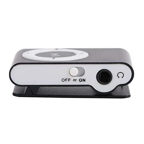 Produktbild: MP3-Musik-Player-Set, Tragbarer Digitaler Musik-Media-Player, MP3-BackClip-Player mit Kopfhörer und USB-Kabel, Leichter -MP3 (Schwarz)
