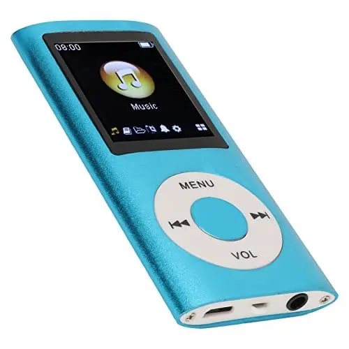 Produktbild: MP3-Player, MP3-Musikplayer Unterstützen Verlustfreie Musik Zur Wiederherstellung von High-Fidelity-Sound, Stilvoller, Schlanker, Tragbarer Digitaler Musikplayer mit (Blau)