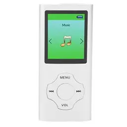 Produktbild: MP3-Player, Tragbarer Musik-Player mit 1,8-Zoll-LCD-Bildschirm, Unterstützt die von FM-Radio, Unterstützt MP3, WMA, FLAC, APE, AAC, OGG, ACELP (Silber)
