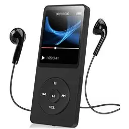 Produktbild: MP3-Player mit Bluetooth 5.0, HiFi-Musik-MP3-Player mit Sprachaufzeichnung für Sport, Laufen, Gehen, UKW-Radio, E-Book, Videowiedergabe, Geschenke für Studenten (Mit