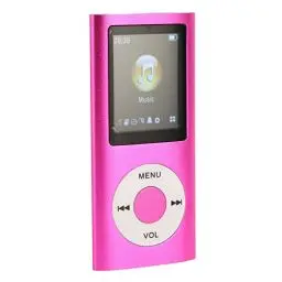 Produktbild: MP3-Player mit Bluetooth Rosa MP3-Player Aluminiumlegierung 1,8-Zoll-Player-Unterstützungs-Speicherkarte Ultradünner LCD-MP3-Player mit Bluetooth für Studenten, die zu Fuß Gehen