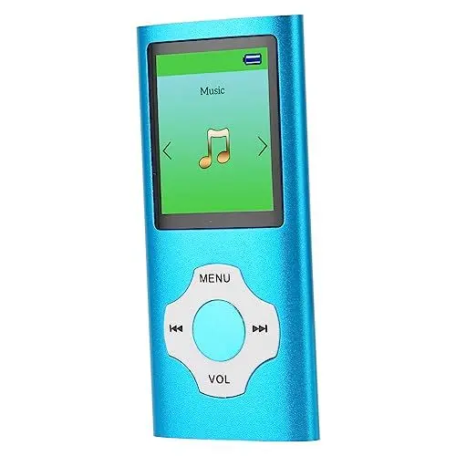 Produktbild: MP4-Musik-Player, 1,8-Zoll-LCD-Digital-Musik-Player, Ultradünner MP3-MP4-Player Unterstützt 64G-Speicherkarte, Tragbarer Digitaler Musik-Player-Video für Sportreisen (Himmelblau)