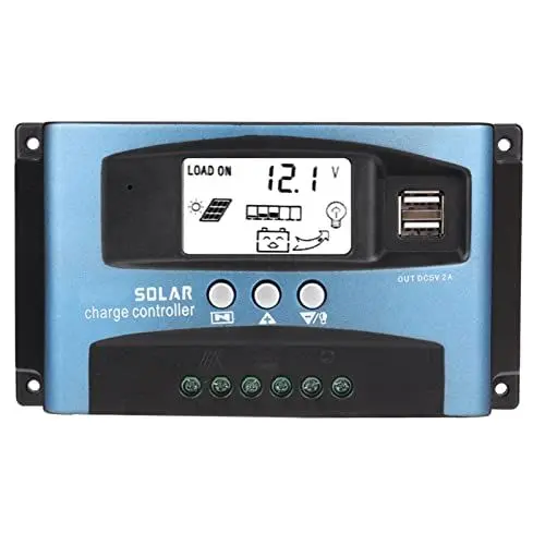 Produktbild: Qiilu MPPT Solar Batterieladegerät 40/50/60/100A Solarladeregler mit USB-LCD-Display 12V 24V ABS