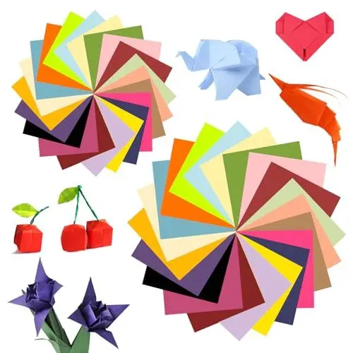 Produktbild: Mr Cozy Origami Papier 20x20 15x15 Buntpapier - 200 Blatt Faltpapier in 20 Farben - Quadratisches Papier Doppelseitig Buntes Papier für Kinder Erwachsene Kunst & Handwerk - 20 x 20cm &15 x 15cm