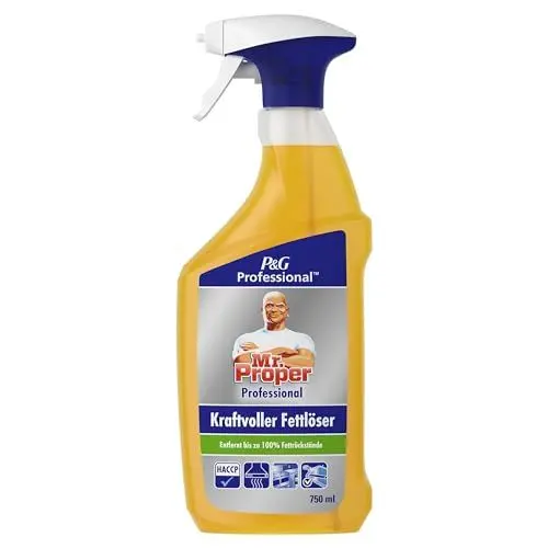 Produktbild: Mr. Proper Professional Kraftvoller Fettlöser 4.5L (6 x 750 ml), entfernt selbst die hartnäckigsten Fettablagerungen in gewerblichen Küchen