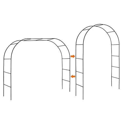 Produktbild: Mr. Ton Gartenbogen, Hochzeitsbogen, Garten-Pergola für Innen- und Außenbereich, Rasen, Garten, Verschiedene Kletterpflanzen, 2,1 m hoch x 1,2 m breit