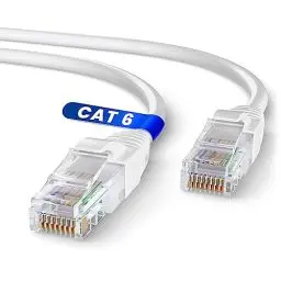 Produktbild: Mr. Tronic 1m Ethernet Netzwerkkabel, Cat 6 LAN Netzwerkkabel mit RJ45 Anschlüssen für schnelle Und zuverlässige Internetverbindung – AWG24-Patchkabel | 1Gbps UTP Cat6 CCA Patchkabel (1 Meter, Weiß)