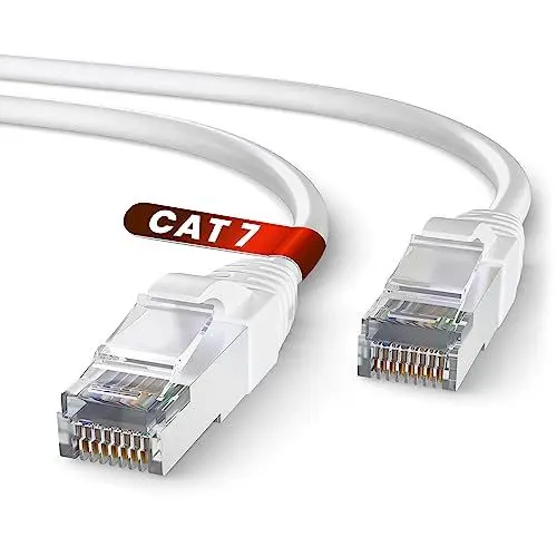 Produktbild: Mr. Tronic Cat 7 Ethernet Kabel 30m, CCA Hochgeschwindigkeits Ethernet Kabel, Innenbereich Patch LAN Netzwerkkabel mit RJ45 Stecker | 28AWG, SFTP geschirmtes Internetkabel (30 Meter, Weiß)