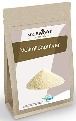 Produktbild: Mr.Brown Vollmilchpulver 1 kg | zum Backen | sprühgetrocknet | Milchpulver als Alternative zur frischen Milch