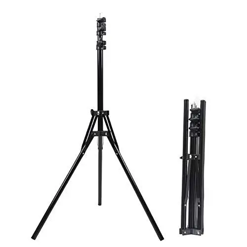 Produktbild: MRlegendary Fototeleskopstativ, Fotostudio LED-Ringlichtständer Klapphalterung Teleskopstativ 50-200cm Einstellbar mit 1/4 Schraubenkopf