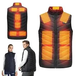 Produktbild: Mrrihand Unisex Beheizbare Weste 4XL, 13 Heizzonen-Schwarz