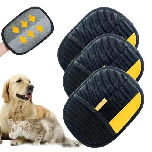 Produktbild: MRRTIME Pet Hair Remover Electrostatic Gloves, 2025 New Pet Hair Removal Glove for Cats & Dogs, Double-Sided Reusable Electrostatic Gloves for Couch, Clothing, Carpet (3Pcs) (3pcs)