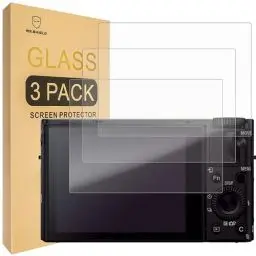 Produktbild: Mr.Shield Schutzfolie Kompatibel mit Sony RX100VI RX100V RX100IV RX100III RX100II RX100 Digital Camera (3 Stück) Schutzglas Schutzglasfolie 9H Härte, HD Klare Displayschutzfolie